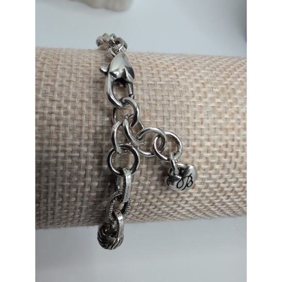 Brighton two tone Heart Charm Ball beads bracelet - Picture 4 of 11